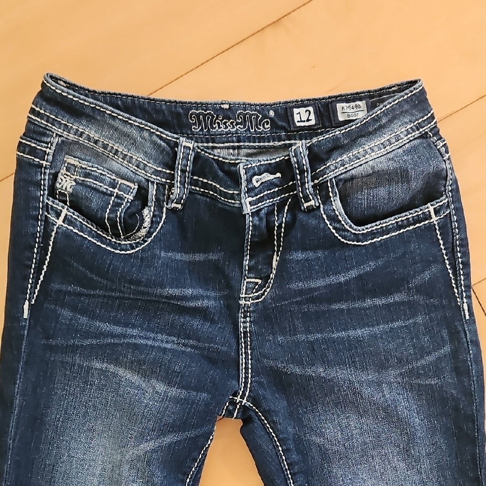 Miss Me Kids Dark Blue Jeans - Picture 2 of 4